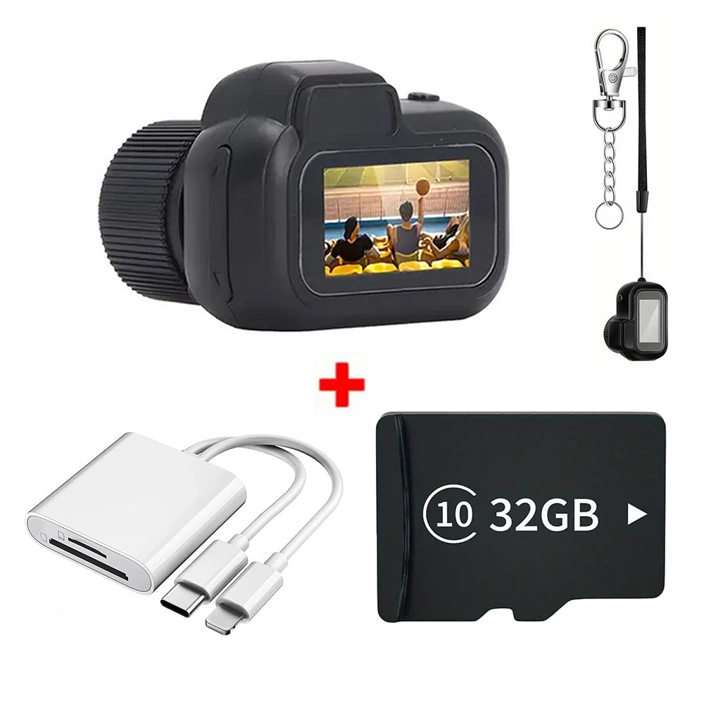 Mini Keychain Camera with 32GB SD Card (1080P)