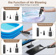 CHUBOOR P16 Suction & Blowing Vacuum Cleaner HEPA Filter, Car Vacuum Cleaner With 15000PA Strong Suction, 8000mAh Battery, Working Time 20-25 Minutes. Comes With 6 Nozzles And 1 Extra HEPA Filter As G