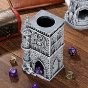 D20 Castle Resin Dice Tower Gift Box Set , Exquisite Medieval , Inspired Design, Ideal For Tabletop RPG Enthusiasts. Perfect For Adding A Touch Of Fantasy To D&D And Other Role - Playing Games.