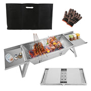 3-in-1 Foldable Charcoal Grill & Fire Pit