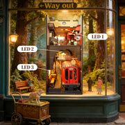 3d Wooden Puzzle For Adults Baker Street Book Nook With Lights Model Kit Dollhouse DIY Miniature House Birthday And Christmas Gifts