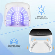 UV Nail Lamp, Professional Cordless UV LED Lamp For Nails 66Pcs Lamp Beads Automatic Sensor Gel Nail Uv Light For Nail Art At Home And In Salons