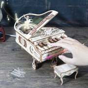 MUSIC PARK 3d Wooden Puzzle Piano Music Box Can Be Played Handmade Assembly Model Kit DIY Crafts Holidays Birthdays Christmas Gifts