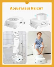 Padded 2-Step Step Stool, 2-Step Footstool - Step Stool Non-slip, Portable, Space-saving Design For Bathroom, Kitchen, Bedroom, Classroom - Easy To Clean, Sturdy And Comfortable