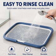 Dog Potty Tray With Removable Grating, Leak-Proof Indoor Dog Toilet For Puppy Training