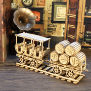 3D Wooden Puzzles Wine Truck Model Kits Brainteaser And Puzzle For Christmas Birthday Gifts