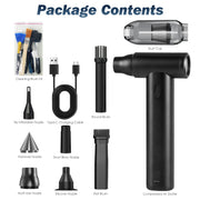 1Set Compressed Air Duster Brushless Motor 250000RPM Stepless Variable Speed 1WmAh Battery Cordless Dust Blower Vacuum Cleaner Portable Jet Dry Blower For PC Keyboard Car Home