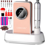 50000RPM Professional Electric Nail File Kit - Rechargeable Cordless Nail Drill For Acrylics Gel Nails, Portable E File Machine With 6 Bits For Home Salon Manicure Pedicure Care