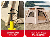Inflatable Tent Outdoor Tent 2-4-person Tent Quick-opening Tent Inflatable Tent Hut Tent Camping Portable Tent Windproof Tent Family Party Tent Pop-up Tent Shading And Waterproof Tent Camping Tent