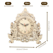 3D Wooden Puzzle Clock Model Kits Building Kits Desktop Clock DIY Architectural Building Blocks Creative Gift Home Decor For Family