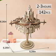 MUSIC PARK 3D Wooden Puzzles Music Box Kits You Are My Sunshine Castle Building Model DIY Crafts Birthday Gift For Women