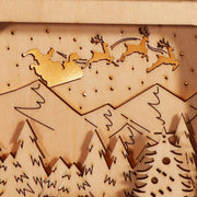 MUSIC PARK 3D Wooden Puzzles Merry Christmas Model Kit Night Lights Desk Decorations Birthday Christmas Gifts For Women
