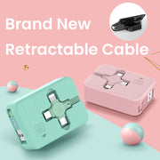 4-in-1 Retractable Charging Cable with Phone Stand