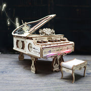 MUSIC PARK 3d Wooden Puzzle Piano Music Box Can Be Played Handmade Assembly Model Kit DIY Crafts Holidays Birthdays Christmas Gifts