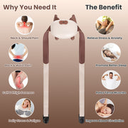 Cordless Shiatsu Neck Massager With Heat, 4 Silicone Massage Nodes, 3 Intensity Levels & 2 Heat Settings, 2000mAh Rechargeable With 10 Mins Timer, Deep Tissue Massager For Neck Shoulder Back Leg