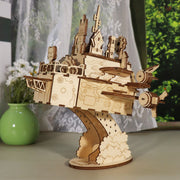 MUSIC PARK 3D Wooden Puzzles Moving Castle Music Box Kits Castle Building Model DIY Crafts Birthday Gift For Women