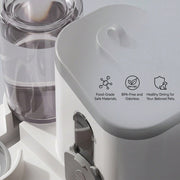 4 Colors Gravity Pet Feeder Water Dispenser Cute Cat Shaped Automatic Food Water Bowl Large Capacity Detachable Stable Anti Slip Base Feeding Supplies For Cats Puppies Small Animals Home Indoor Use