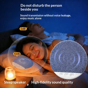 Ultra-Thin White Noise Bluetooth Speaker for Pillow - Wireless Sleep Aid Device with Soothing Sounds for Bedtime Relaxation