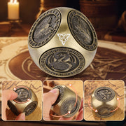 6-pack DND Dice Wheel Gift Box Set, Retro Wheel Metal Polyhedral Board Game Prop, Desktop Role Playing Decoration Collectibles Game Dice Accessories