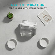2000ML Wireless Pet Drinking Fountain, 2500mAh Rechargeable, Motion Sensor Circulating Running Water Bowl For Kittens Puppies