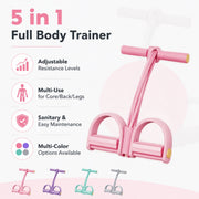 6-Tube Pedal Puller Resistance Rope, Foot Pedal Resistance Band, Yoga Elastic Exercise Bands, Stretching Slimming Training, Strength Exercise, Resistance Workout, Elast Compreh