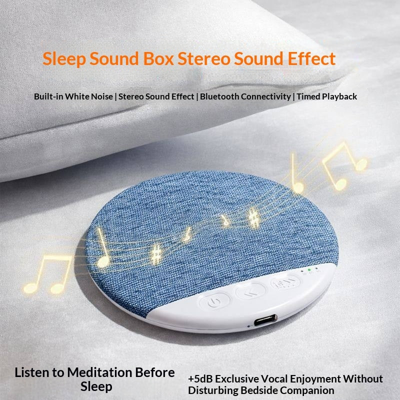 Ultra-Thin White Noise Bluetooth Speaker for Pillow - Wireless Sleep Aid Device with Soothing Sounds for Bedtime Relaxation