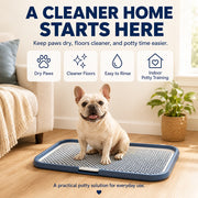 Dog Potty Tray With Removable Grating, Leak-Proof Indoor Dog Toilet For Puppy Training