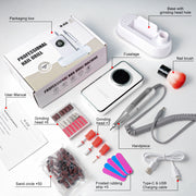 50000RPM Professional Electric Nail File Kit - Rechargeable Cordless Nail Drill For Acrylics Gel Nails, Portable E File Machine With 6 Bits For Home Salon Manicure Pedicure Care