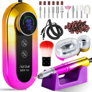 45000RPM Professional Nail Drill Kit, Nail Polishing Machine Includes Polishing Head And Drill Head, Basic Nail Tool Kit. Nail File Machine Kit Used For Removing Acrylic Gel Nails During Polishing, Be