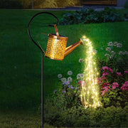 Outdoor Solar Watering Can With Lights Garden Decor Large Solar Powered Lanterns Hanging Waterproof LED Decorative Retro Metal Kettle String Lights For Table Yard Pathway Walkway Gardening Gifts