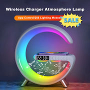 G-Shaped LED Lamp with Bluetooth Speaker & Wireless Charger