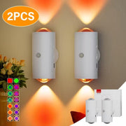 4pcs Rechargeable LED Night Light Wall Lamp Commercial StrobeLight Multi-color Mode Dimmable Indoor Light Magnetic StepLight For Entryway Bedside Desk Closet Bedside Lamp