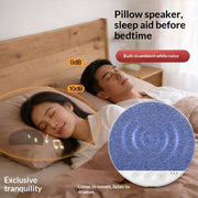 Ultra-Thin White Noise Bluetooth Speaker for Pillow - Wireless Sleep Aid Device with Soothing Sounds for Bedtime Relaxation