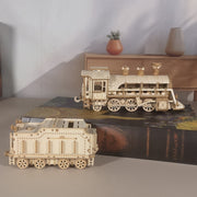 3D Wooden Puzzle Mechanical Train Model Kits Brain Teaser Puzzles Vehicle Building Kits Unique Gift On Birthday Christmas Day