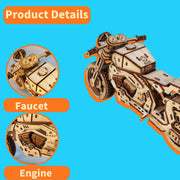 3D Wooden Puzzle Motorcycle Model Kits To Build Wooden Construction Handmade Craft Unique Gift Christmas