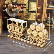 3D Wooden Puzzles Wine Truck Model Kits Brainteaser And Puzzle For Christmas Birthday Gifts