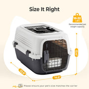 Hard-Sided Dog And Cat Carrier, TSA Airline Approved, For Small To Medium Pets, Travel Crate With Handle, Ventilated Design