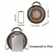 Retro Clock Shaped Crossbody Purse Handbags Women Shoulder Bag Vintage Steampunk Messenger Bags Designer Clock Purse,  Bags For Women, Summer, Tote Bags For Women, Valentine's Day Gifts, Romantic Gift