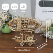 3D Wooden Puzzle Airship Model Kits For Adults Model Building Kit  Brain Teaser For Adults To Build Hand Craft Mechanical