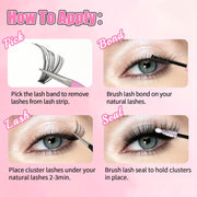12 Rows Of 150 Segmented Lashes In Clusters