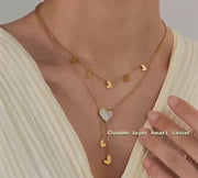 Moon And Stars Necklace Gold Layered Chain Astrology Jewelry